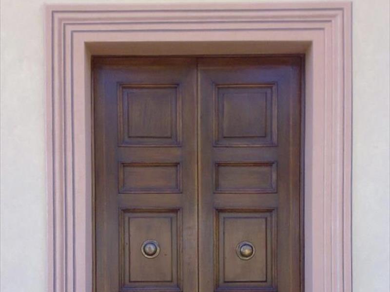 Wooden entrance doors