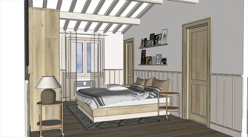 Furniture Design Study for the Guest Room of a Beach House