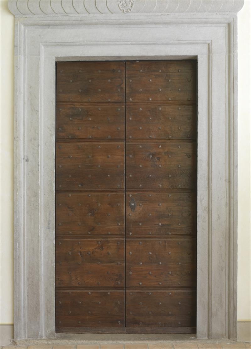 Custom-made armored door in an antique Umbrian/Tuscan style
