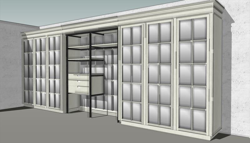 Country chic style for the full-wall wardrobe