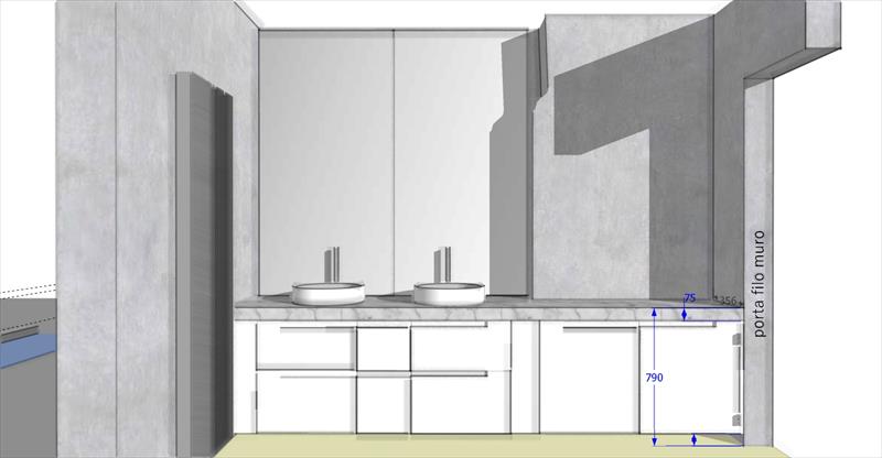 Custom bathroom furniture, project approved, clean lines