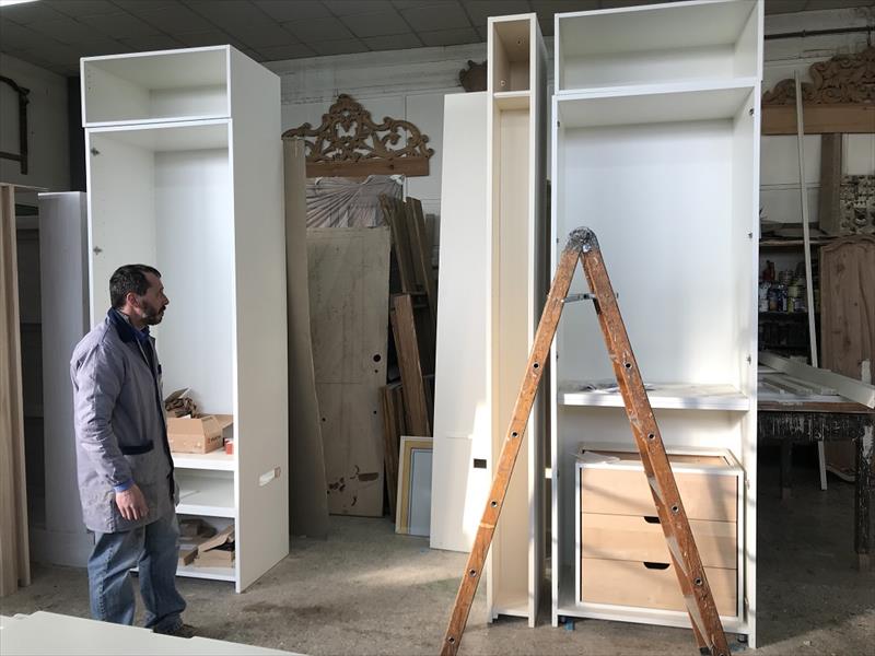Wardrobe with Niche and Writing Desk